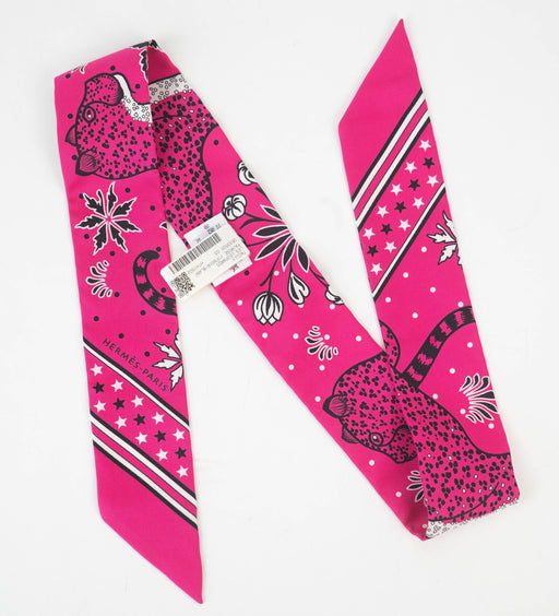 Hermes Les Leopards Bandana Twilly