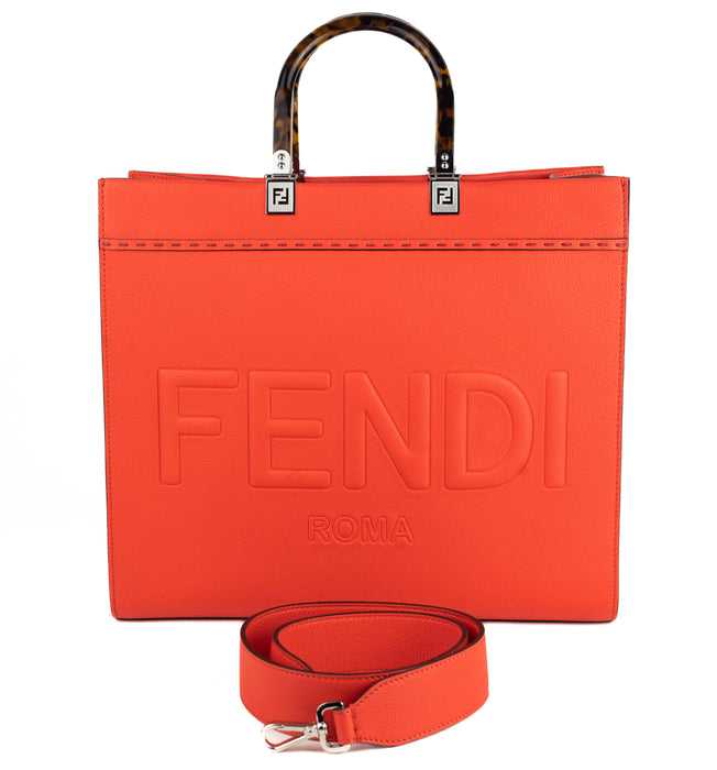 Fendi Sunshine Medium Leather Shopper Tote