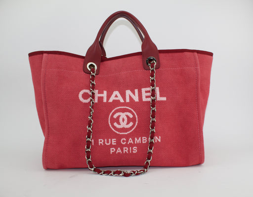 CHANEL CANVAS SMALL DEAUVILLE TOTE