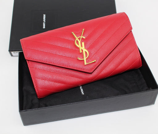 SAINT LAURENT MONOGRAM  FLAP WALLET - LuxurySnob