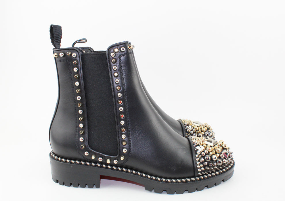 CHRISTIAN LOUBOUTIN CHASE A CLOU FLAF BOOTS