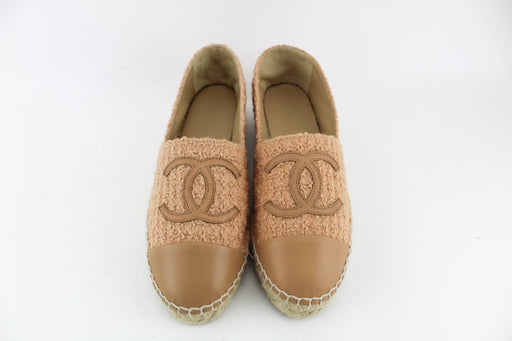 Chanel Espadrille Tweed/ Lambskin
