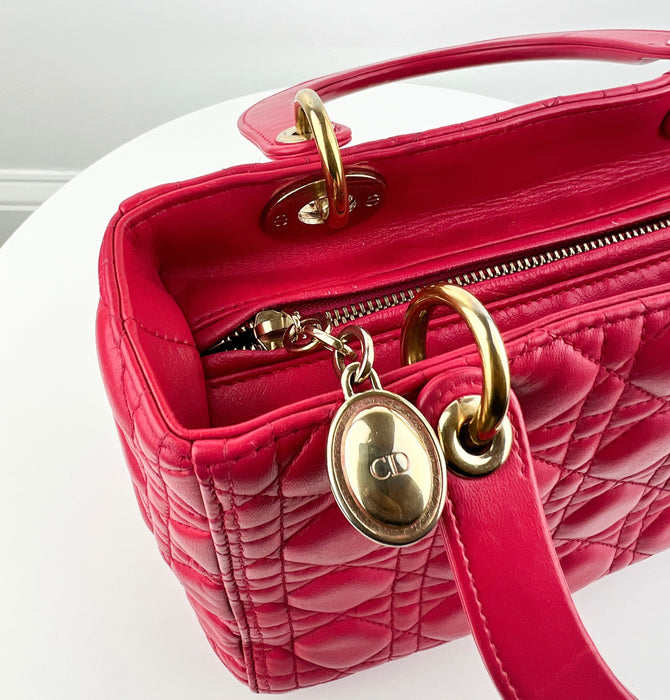 Dior Lambskin Cannage Medium Lady Dior