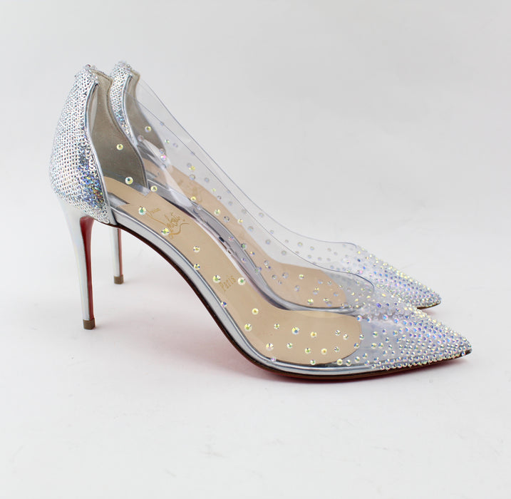 CHRISTIAN LOUBOUTIN  DEGRASTRASS PVC 85 MM SIZE 39 - LuxurySnob