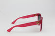Gucci Round-Frame Fuchsia Glitter Sunglasses