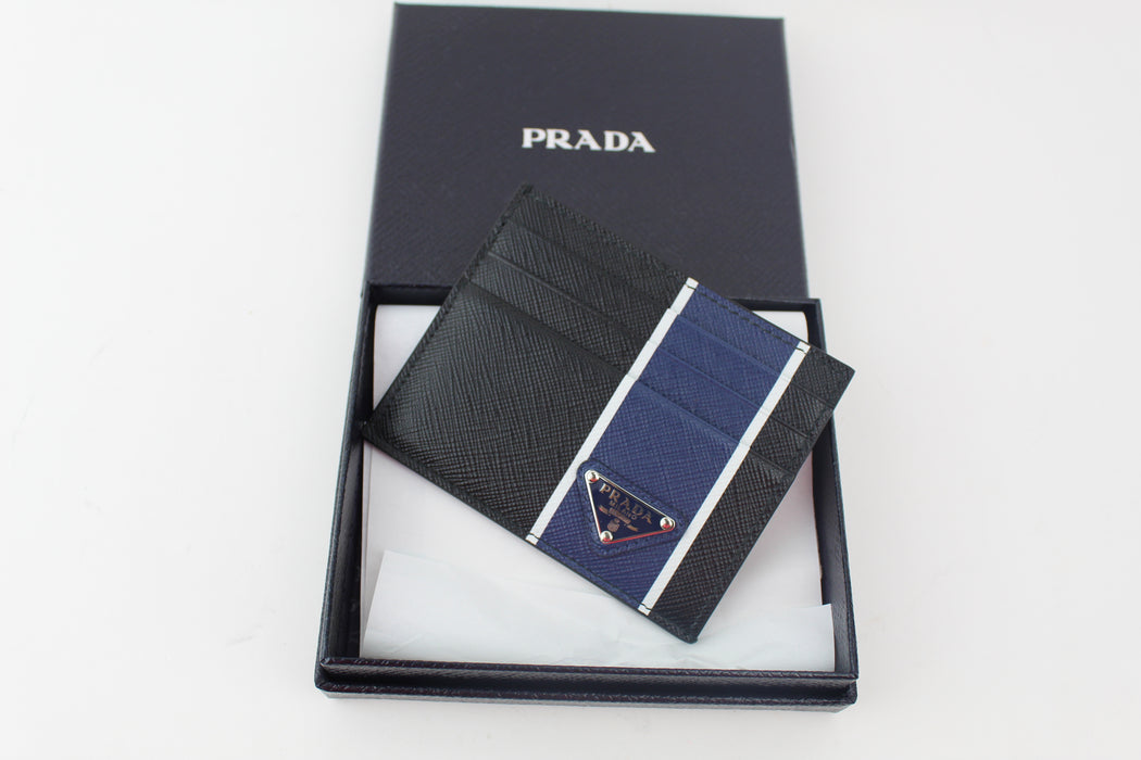 PRADA SAFFIANO TRI STRIPE CARDHOLDER