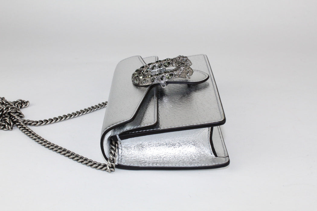 Gucci Dionysus Super Mini Bag in Silver