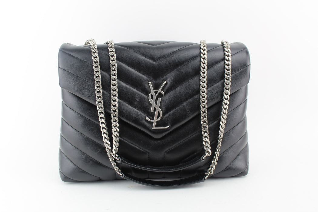 SAINT LAURENT MEDIUM LOULOU BAG BLACK