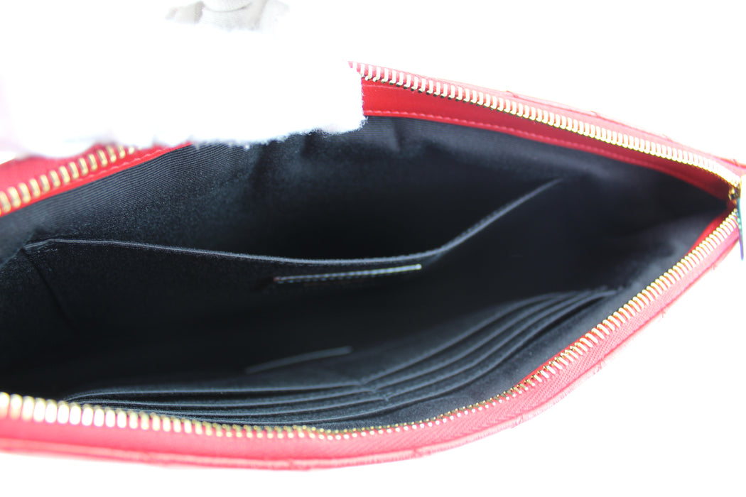 Saint Laurent Monogram Wristlet in Matalasse Leather