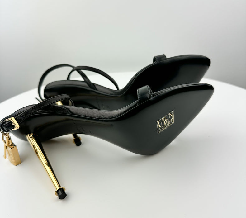 Tom Ford Padlock Sandals Black