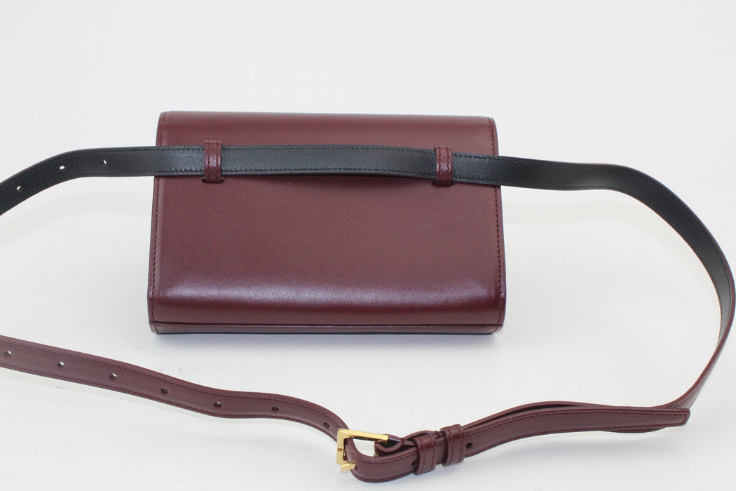 Saint Laurent Kate Belt Bag burgundy