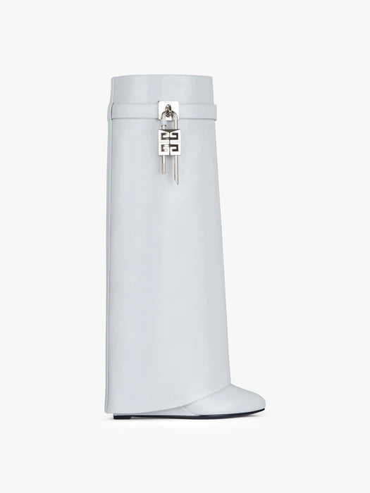 Givenchy Shark Lock Pant Boots Grey Calfskin leather