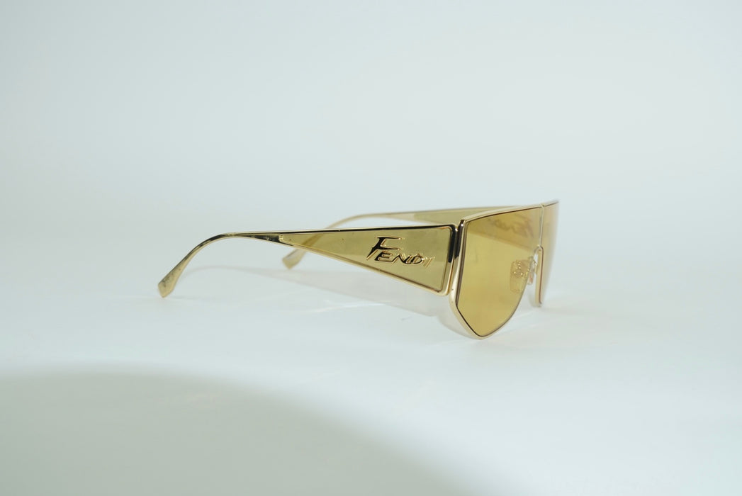 Fendi Logo Metal Shield Sunglasses