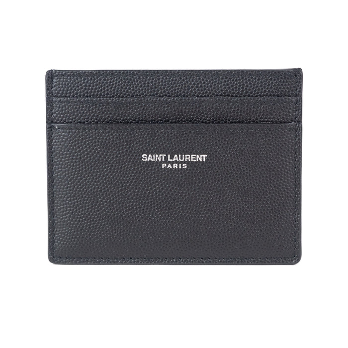 Saint Laurent Card case in Grain De Poudre Embossed leather