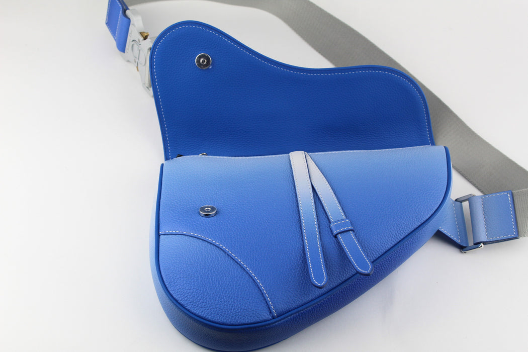 CHRISTIAN DIOR SADDLE BAG CALFSKIN BLEU