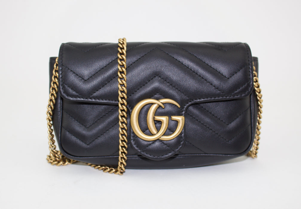 GUCCI GG MARMONT LEATHER SUPER MINI