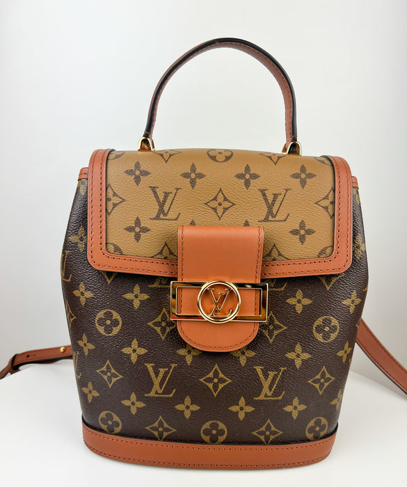 Louis Vuitton Brown Reverse Monogram Dauphine Backpack PM