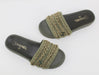 CHANEL CANVAS CHAIN FLAT SANDALS SIZE 38 - LuxurySnob