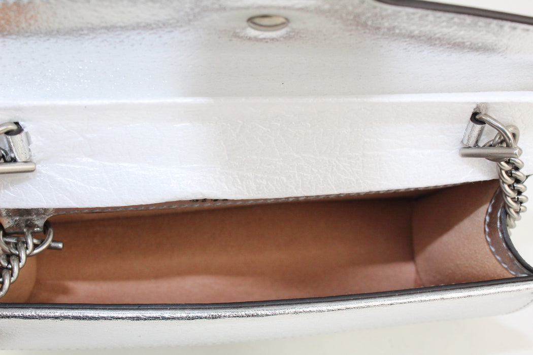 Gucci Dionysus Super Mini Bag in Silver