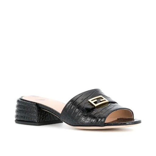 Fendi Mock Croc FF Slide Sandal