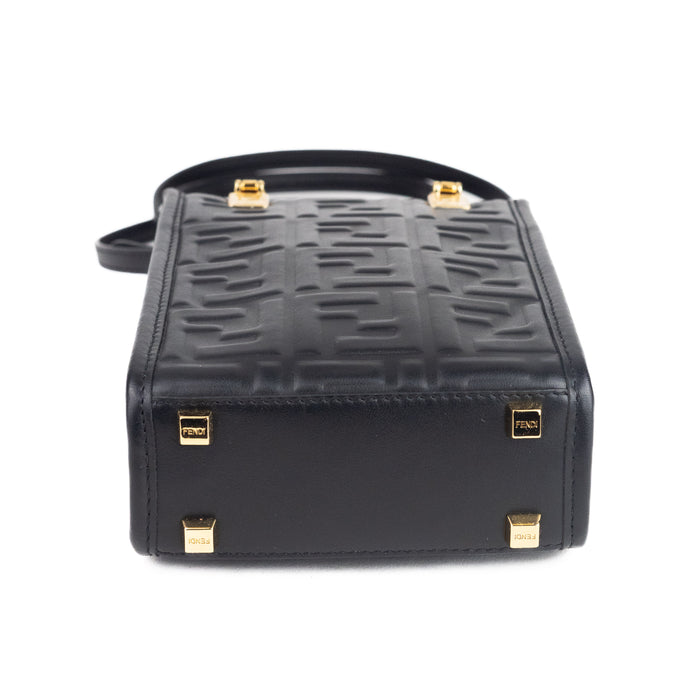 Fendi Mini Sunshine Shopper Bag in Black