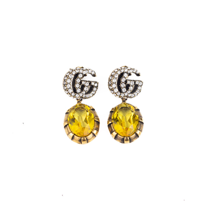 Gucci Double G earrings with crystals