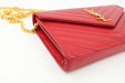 SAINT LAURENT MONOGRAM LEATHER CHAIN BAG RED