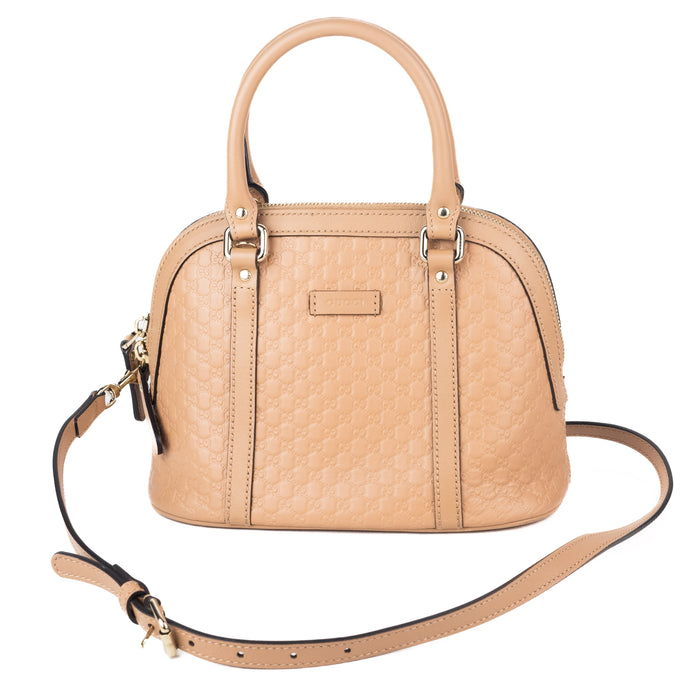 Gucci Micro Guccissima Mini Dome Bag in Nude