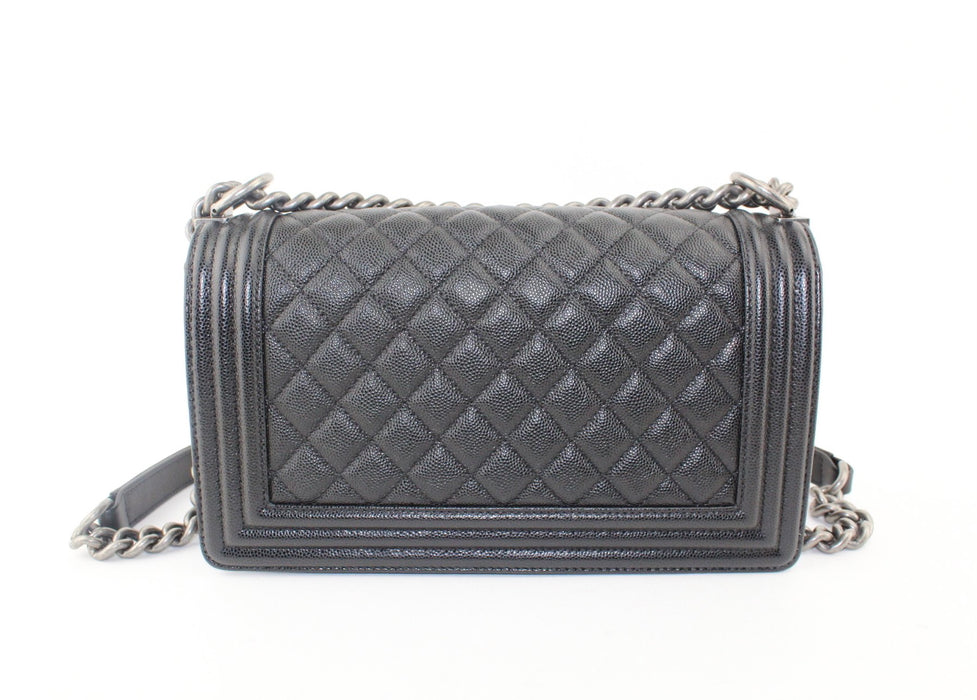 Chanel Caviar Medium Boy Bag in Black