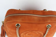 GUCCI ORANGE SOHO NUBUCK LEATHER CHAIN SHOULDER BAG