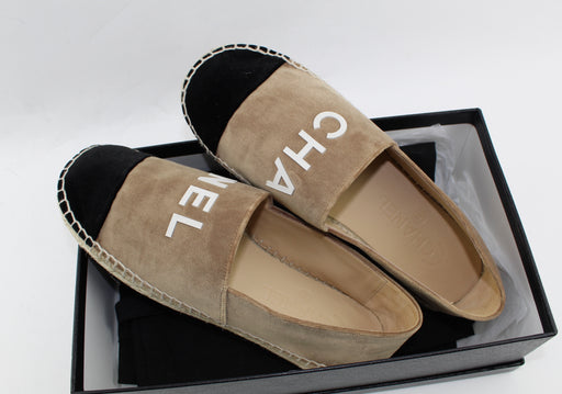 CHANEL VELVET ESPADRILLES SIZE 39