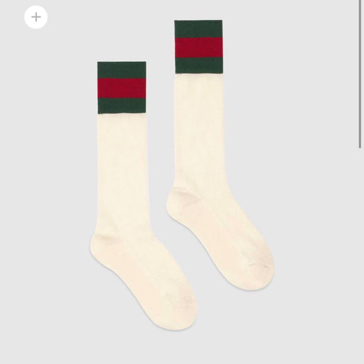 GUCCI SOCK WITH WEB SIZE MEDIUM - LuxurySnob