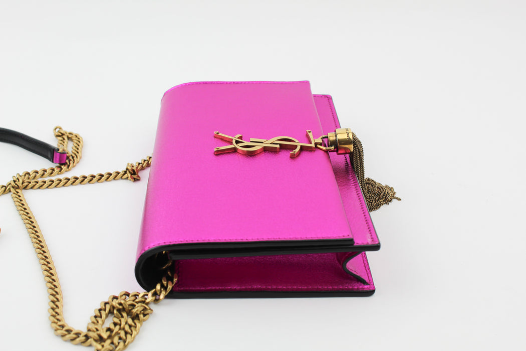 Saint Laurent Metallic Small Kate Tassel Chain Bag