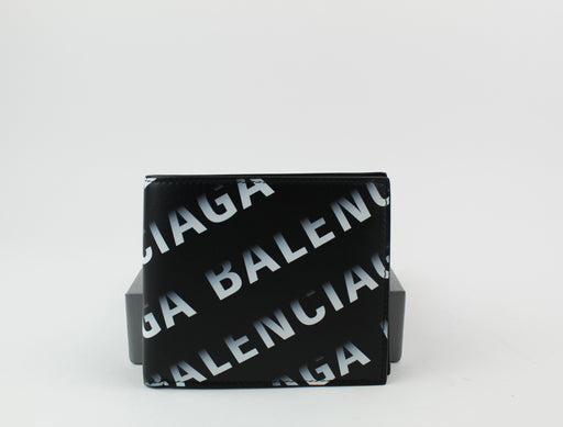 Balenciaga Gradient Logo Print Bifold Wallet