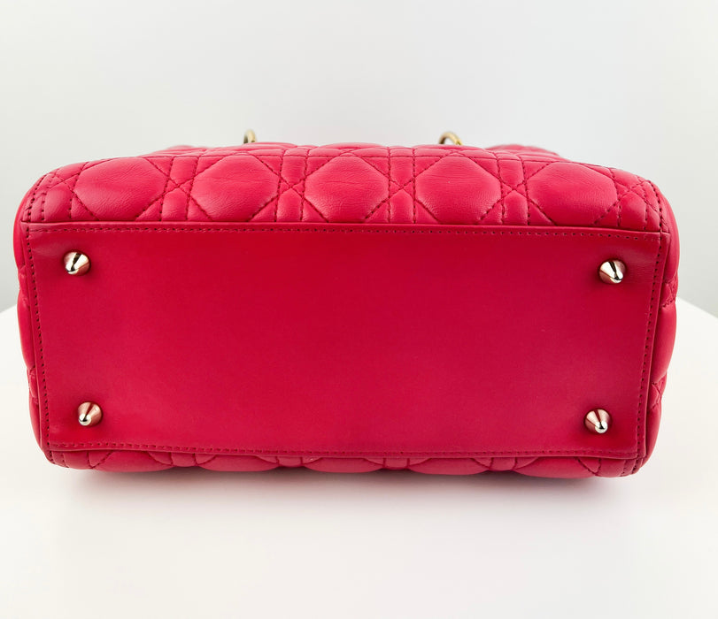 Dior Lambskin Cannage Medium Lady Dior