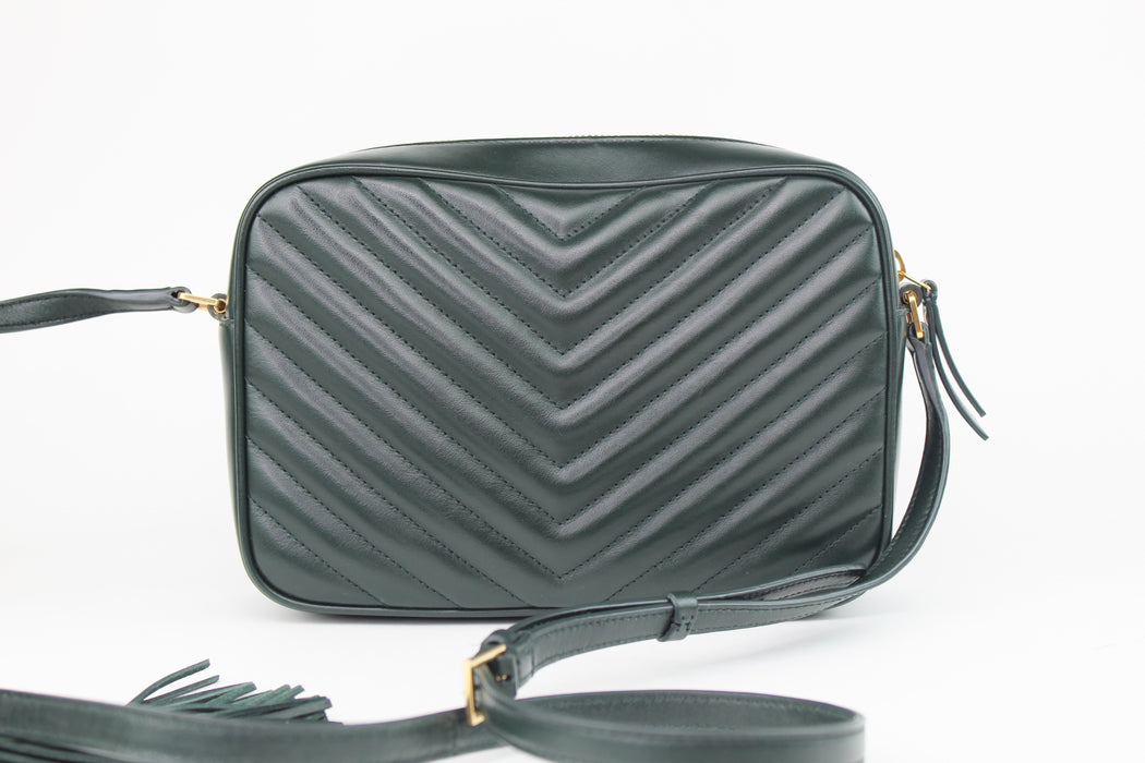 Saint Laurent Lou Matelasse Camera Bag Green