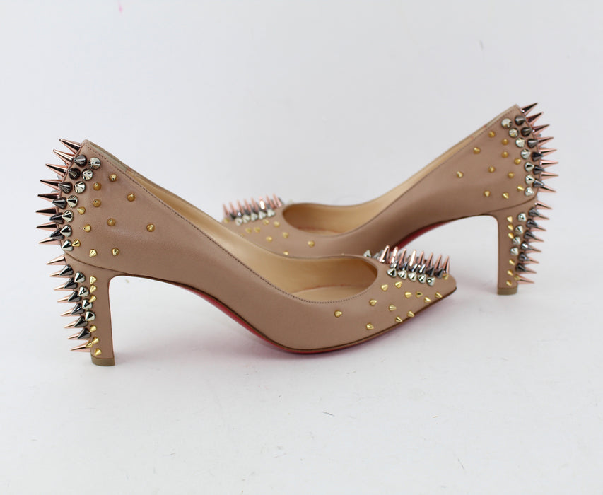 CHRISTIAN LOUBOUTIN GOLDOPUMP 70MM SIZE 37 - LuxurySnob