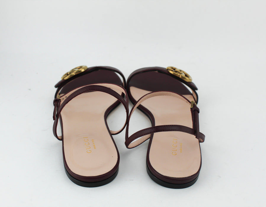 Gucci Marmont Sandal Burgundy