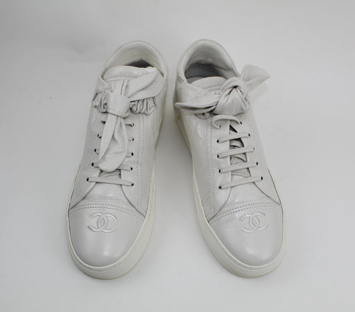 CHANEL LEATHER SNEAKERS - LuxurySnob