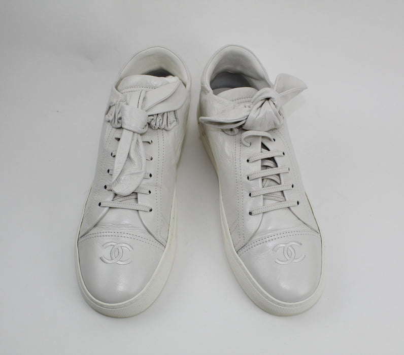 CHANEL LEATHER SNEAKERS - LuxurySnob