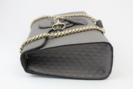 Gucci Emily Guccissima Medium Shoulder bag grey