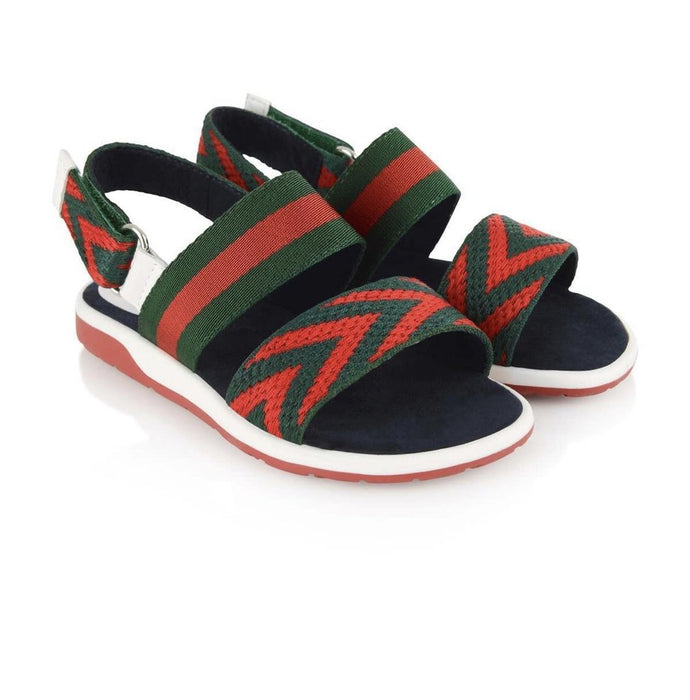 GUCCI WEB SANDAL WITH STRAP - LuxurySnob