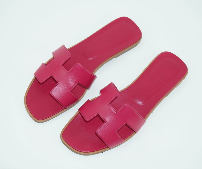 Hermes Oran Sandals in Pink