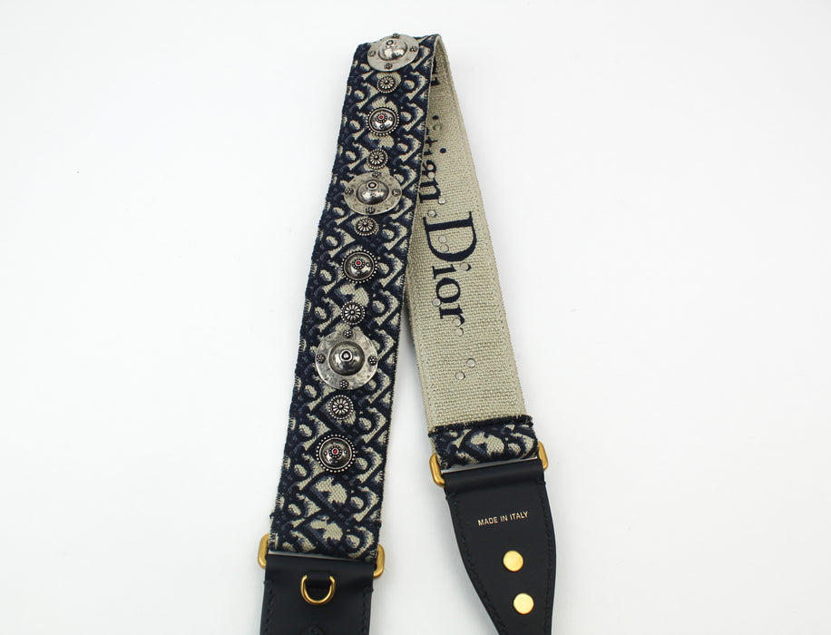 Dior Embellished Oblique Canvas Shoulder Strap