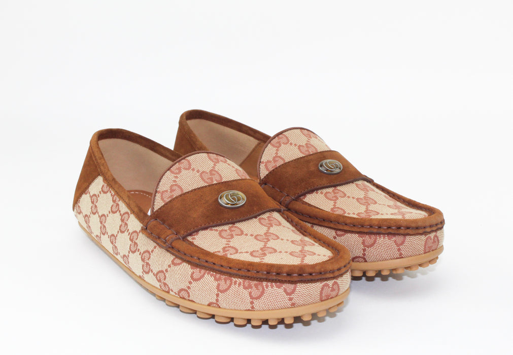 Gucci Monogram GG Suede Loafers
