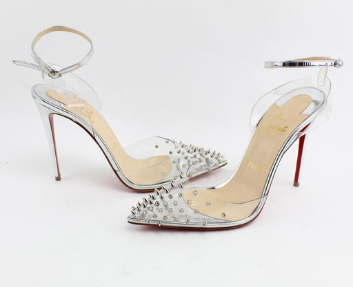 CHRISTIAN LOUBOUTIN SPIKOO 100MM  PVC SIZE 39 - LuxurySnob