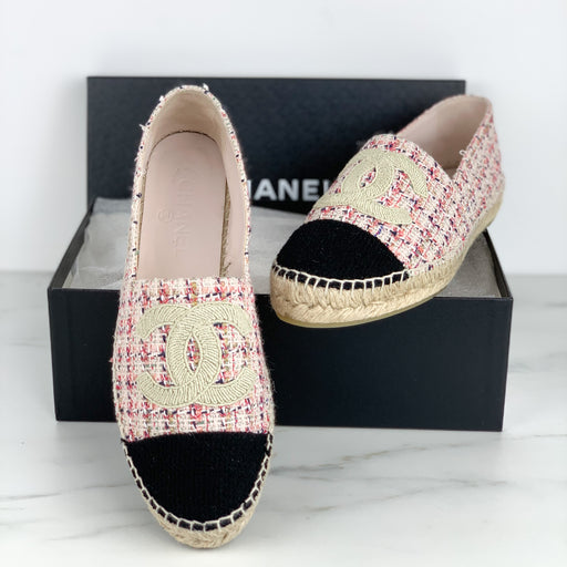 Chanel Espadrille Tweed pink