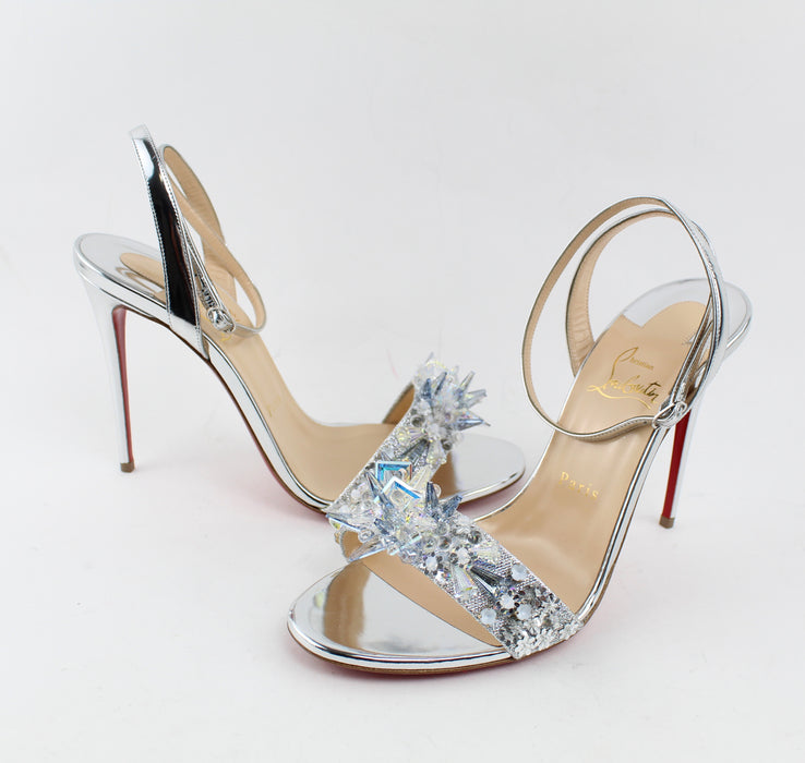 CHRISTIAN LOUBOUTIN OKYDOK 100MM LUREX SIZE 41 - LuxurySnob