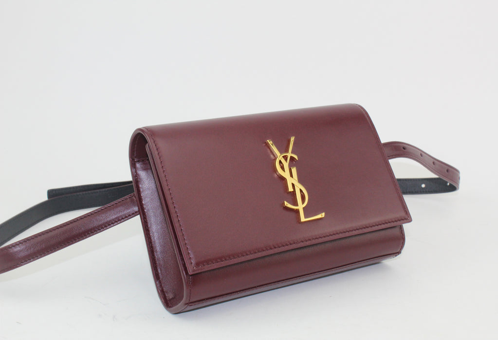 Saint Laurent Kate Belt Bag burgundy