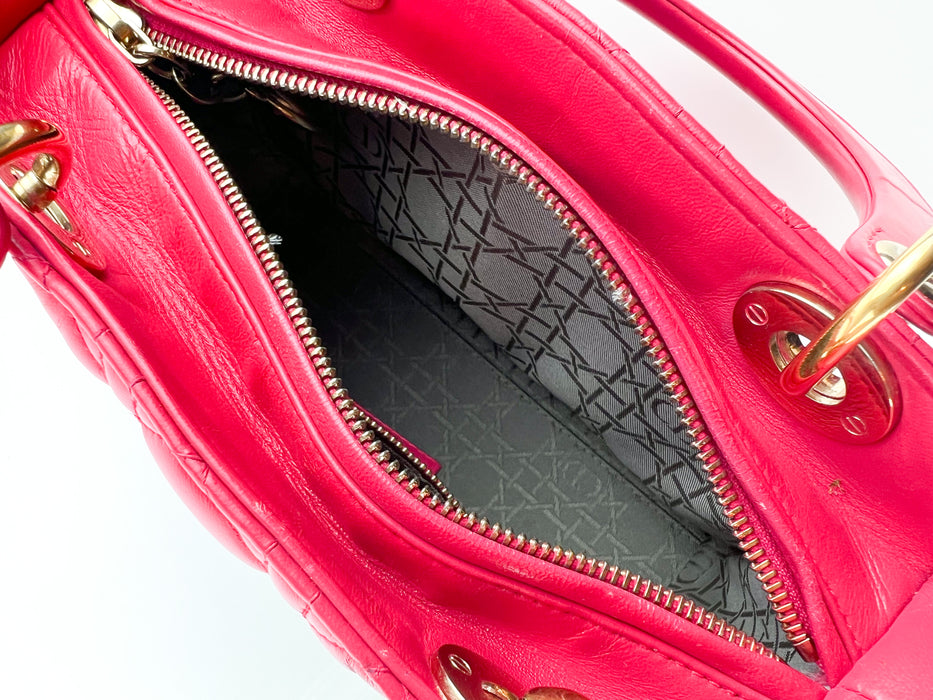 Dior Lambskin Cannage Medium Lady Dior